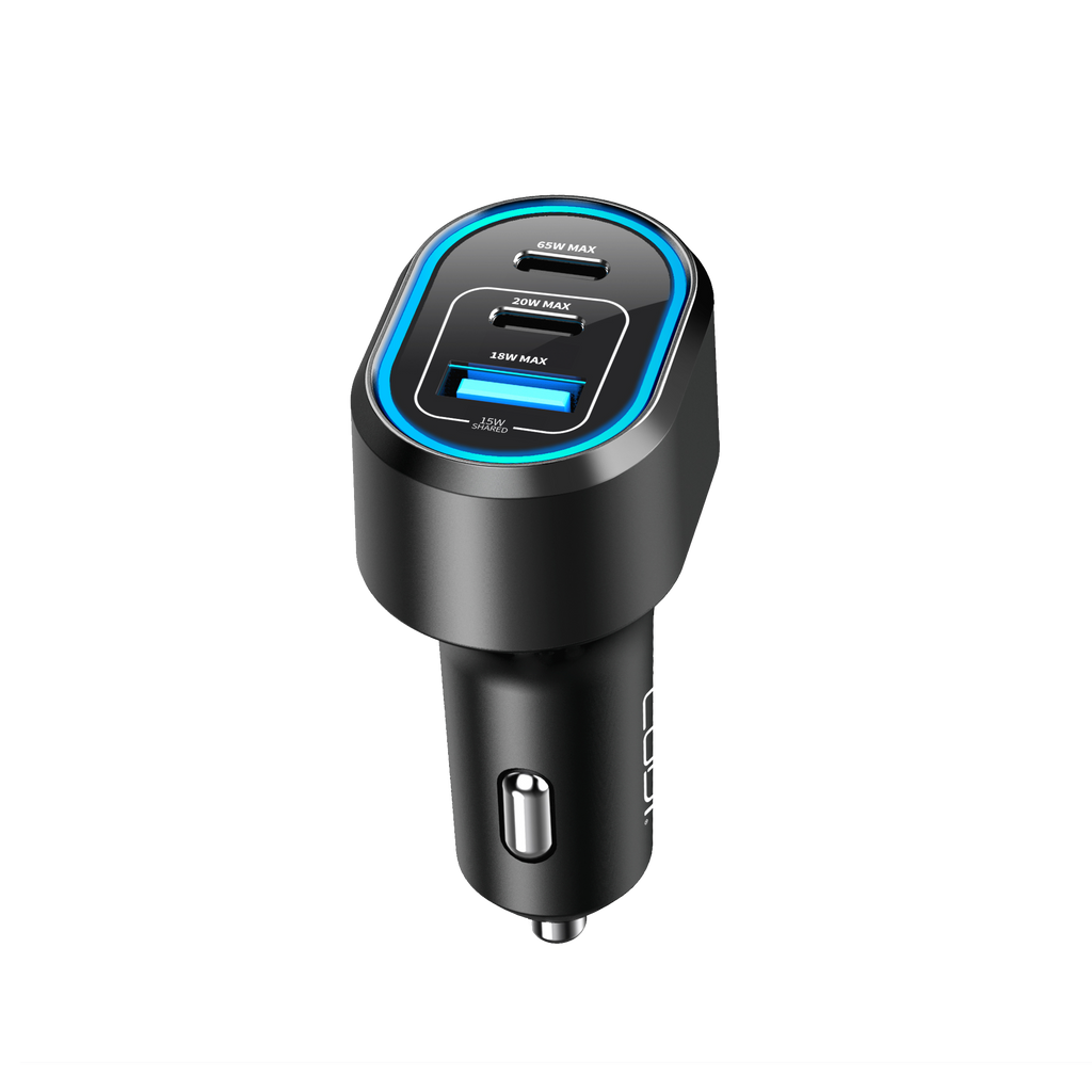 65W Triple Port Car Charger
